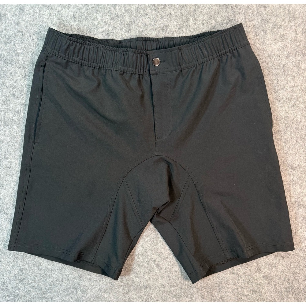 Right of Way Mens Black Athletic‎ Cycling Shorts Size M Elastic Waist